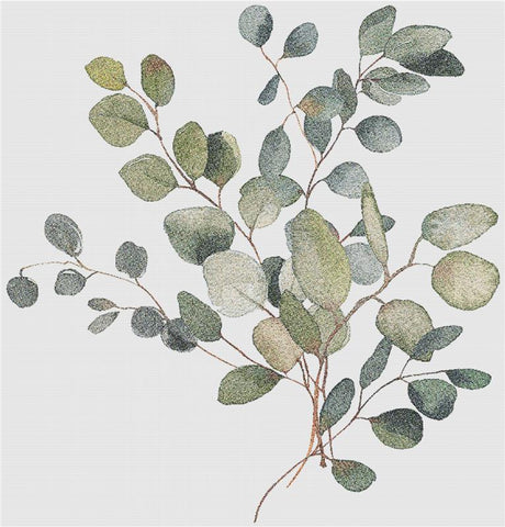 Watercolour Eucalyptus Arrangement III - X Squared Cross Stitch