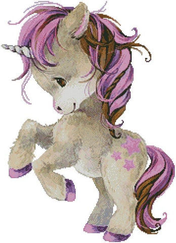 Cute Plum Unicorn - Artecy Cross Stitch