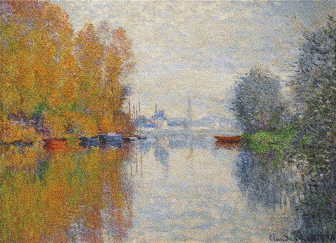 Autumn On The Seine At Argenteuil - X Squared Cross Stitch
