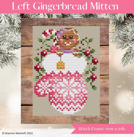 Left Gingerbread Mitten - Shannon Christine Designs