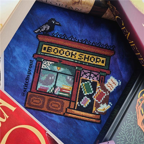 Haunted Bookshop - StitchSprout Cross Stitch