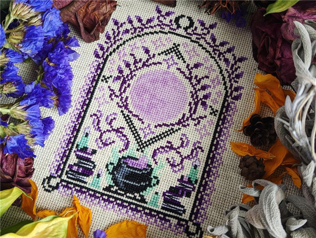 Under The Sanguine Moon - StitchSprout Cross Stitch