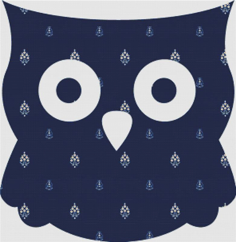 Batik Owl II - X Squared Cross Stitch