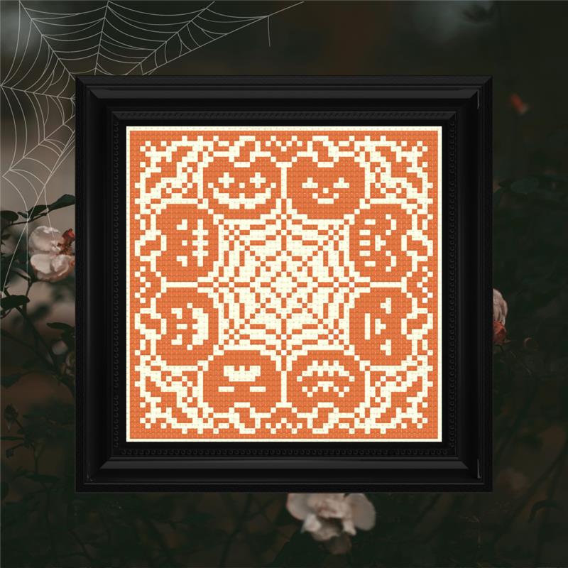 Jack-O-Lantern Pumpkin Sampler - StitchSprout Cross Stitch