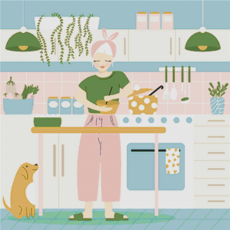 Cute Kitchen I - X Squared Cross Stitch