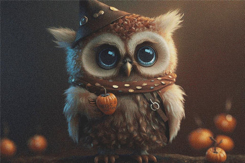 Cute Halloween Owl - X Squared Cross Stitch