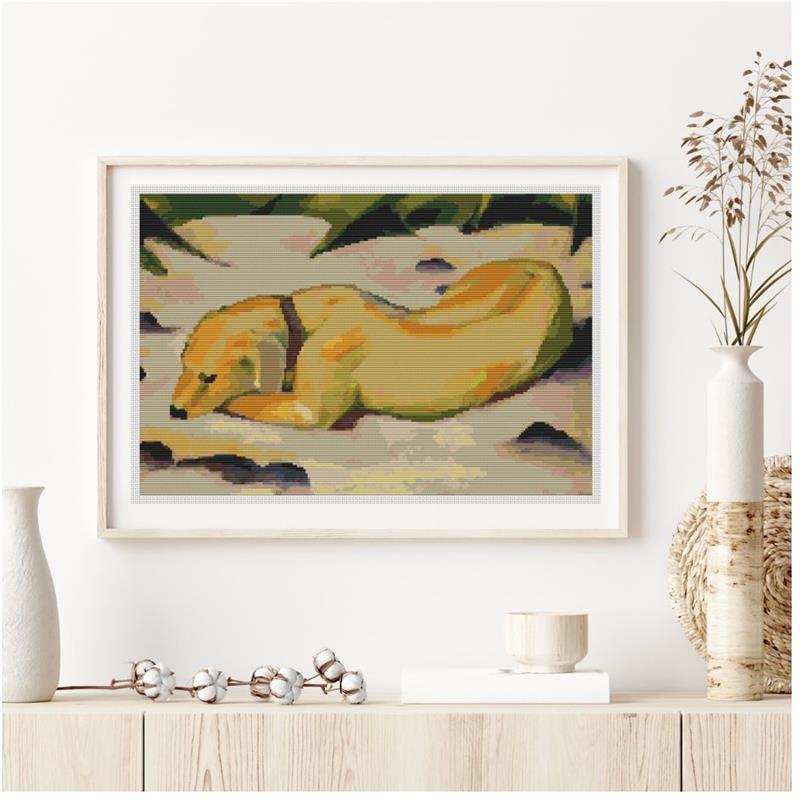 Dog Lying In The Snow - Art of Stitch, The