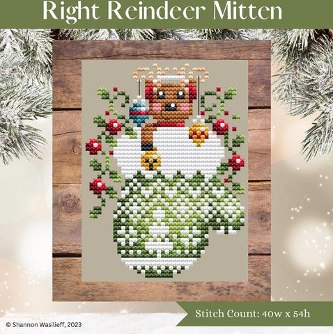 Right Reindeer Mitten - Shannon Christine Designs