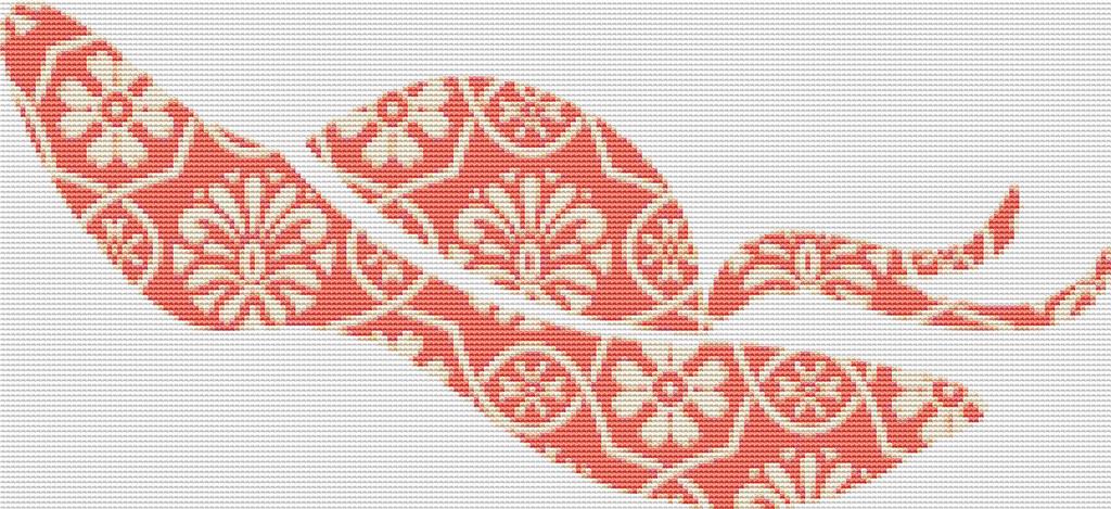 Orange Floral Hat - X Squared Cross Stitch