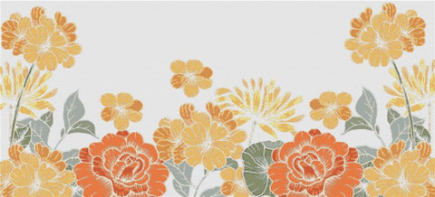 Orange Flowers - X Squared Cross Stitch