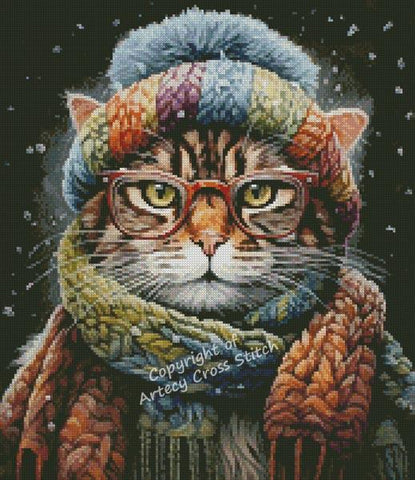 Mini Winter Kitty - Artecy Cross Stitch