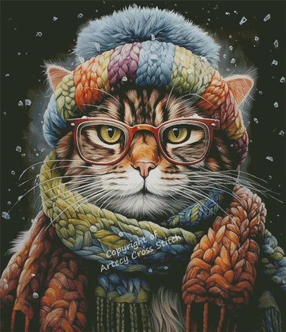 Winter Kitty (Large) - Artecy Cross Stitch