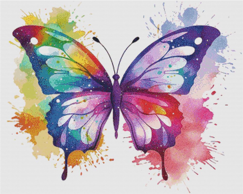 Watercolour Butterfly - X Squared Cross Stitch