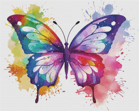 Watercolour Butterfly - X Squared Cross Stitch