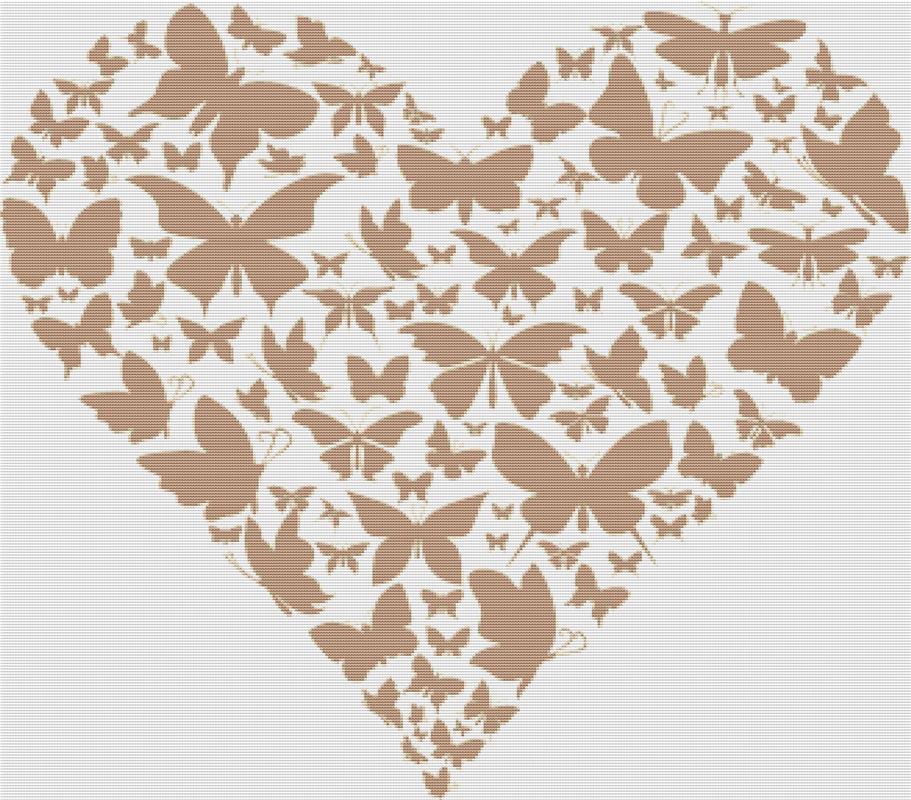 Heart Of Butterflies I - X Squared Cross Stitch