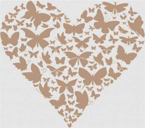 Heart Of Butterflies I - X Squared Cross Stitch