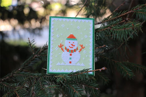 Snowman - Cute Embroidery by Kate
