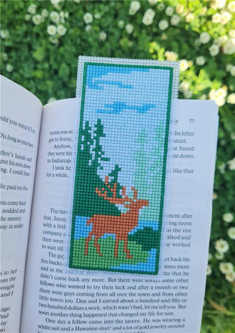 Deer On The Lake - Cute Embroidery by Kate