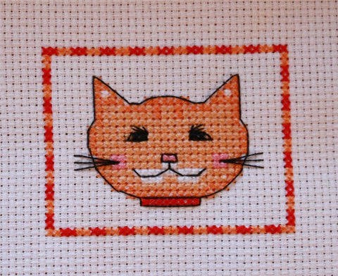 Ginger Cat - Cute Embroidery by Kate