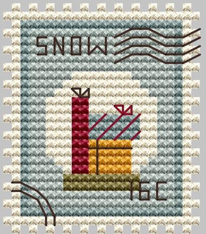 Snow Globe Gifts Postage Stamp - Cute Embroidery by Kate
