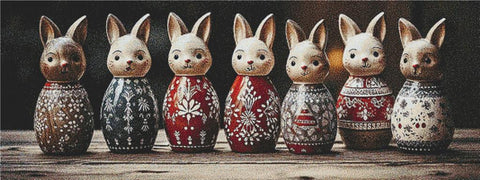 Vintage Christmas Bunnies - X Squared Cross Stitch