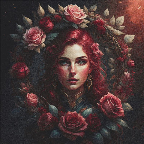 Burgundy And Rose Fairy Princess - X Squared Cross Stitch