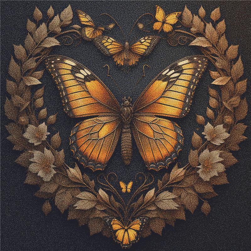 Mystical Butterfly Heart - X Squared Cross Stitch