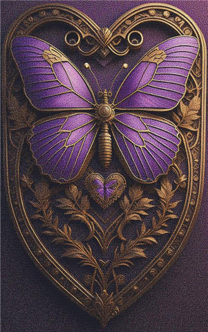 Steampunk Butterfly Badge - X Squared Cross Stitch