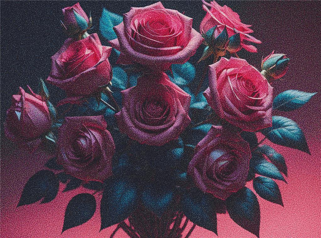Cyberpunk Roses - X Squared Cross Stitch