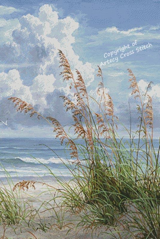 Summer Beach Breeze (Large Crop) - Artecy Cross Stitch