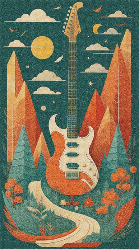 Guitar Highway - X Squared Cross Stitch
