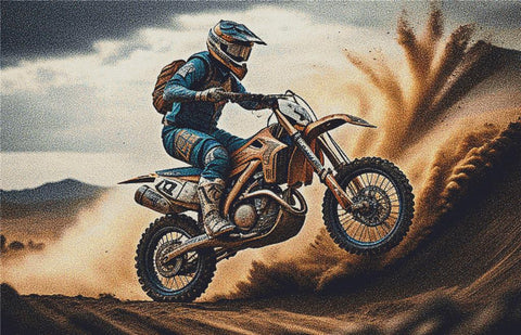 Motocross Rider Catching Air - X Squared Cross Stitch