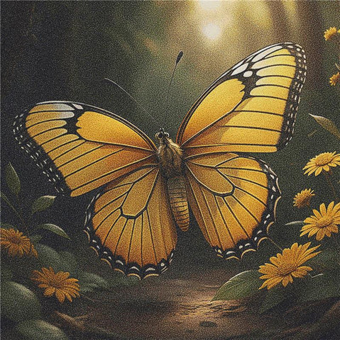 Yellow Butterfly - X Squared Cross Stitch