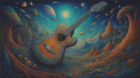 Extra-Terrestrial Guitar - X Squared Cross Stitch