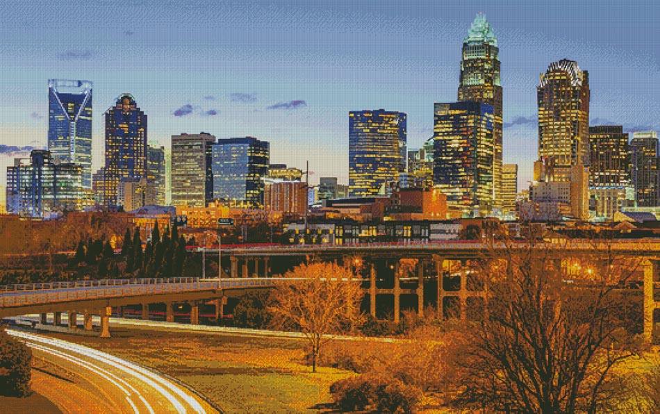 Charlotte, North Carolina (Large) - Artecy Cross Stitch