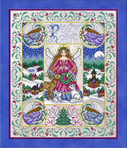 Peace On Earth Angel Sampler - Joan Elliott Designs