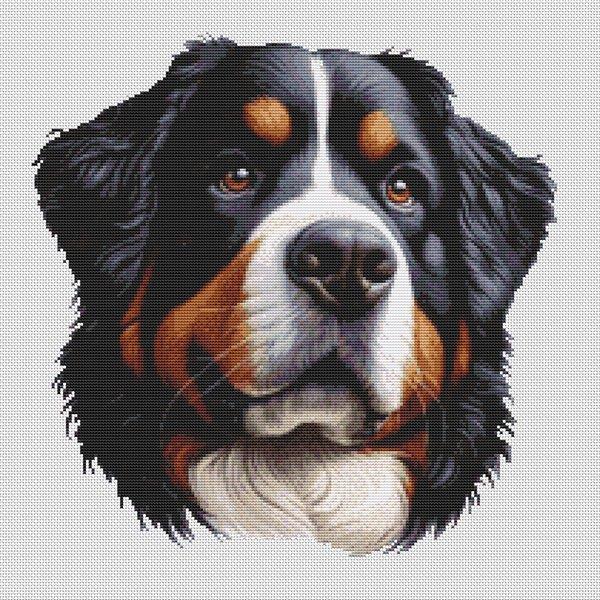 Bernese Mountain Dog 3 - White Willow Stitching