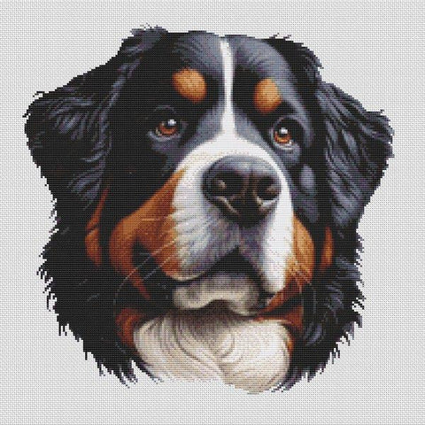Bernese Mountain Dog 3 - White Willow Stitching