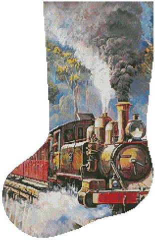 Puffing Billy Stocking (Left) - Artecy Cross Stitch