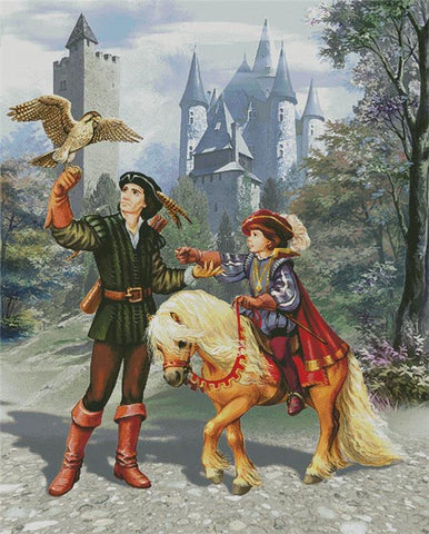 Prince And Falconer (Large) - Artecy Cross Stitch