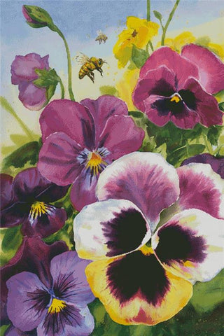 Big Bold Pansy (Large) - Artecy Cross Stitch