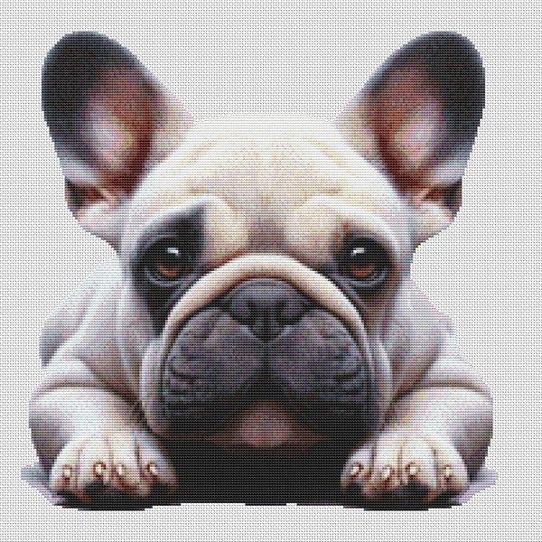 Lilac French Bulldog - White Willow Stitching