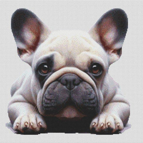 Lilac French Bulldog - White Willow Stitching