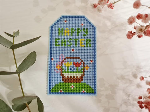 Easter Tag: Basket - Cute Embroidery by Kate