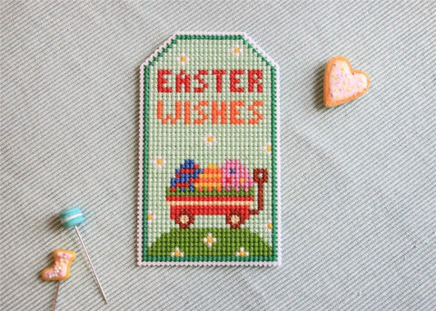 Easter Tag: Eggs - Cute Embroidery by Kate