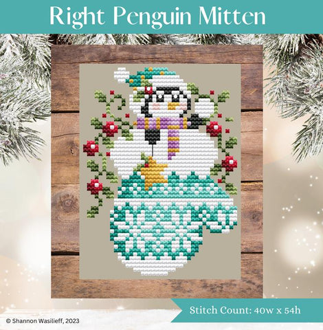 Right Penguin Mitten - Shannon Christine Designs