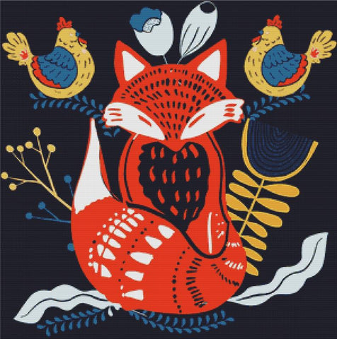 Scandinavian Fox - X Squared Cross Stitch