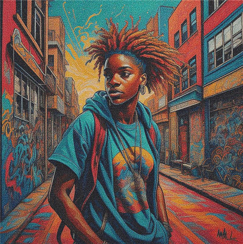 Candid Street Portrait - X Squared Cross Stitch