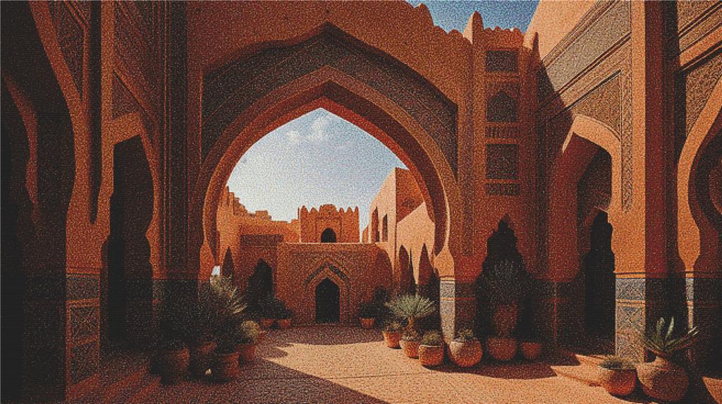 Moroccan Courtyard - X Squared Cross Stitch