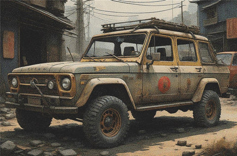 Post-Apocalyptic Car - X Squared Cross Stitch